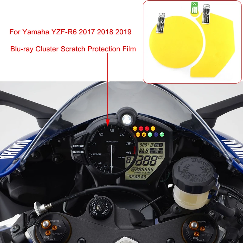 2017 2018 2019 YZF R6 кластерная пленка для защиты от царапин Speedo приборная панель щит Yamaha