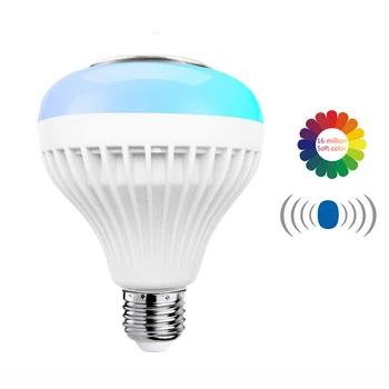 

12W Bluetooth Speaker LED Bulb Light RGB Home Party Bedroom Remote Control Colorful Dimmable Smart Music Light Lamp