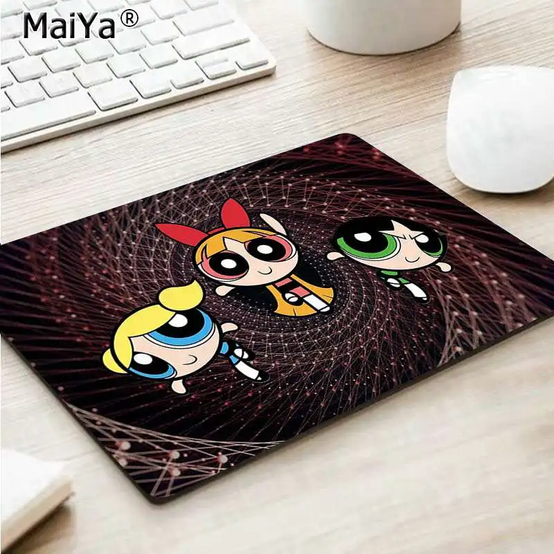 MaiYa Powerpuff девушки ноутбук игровые мыши коврик для мыши резиновый ПК компьютерный игровой коврик для мыши