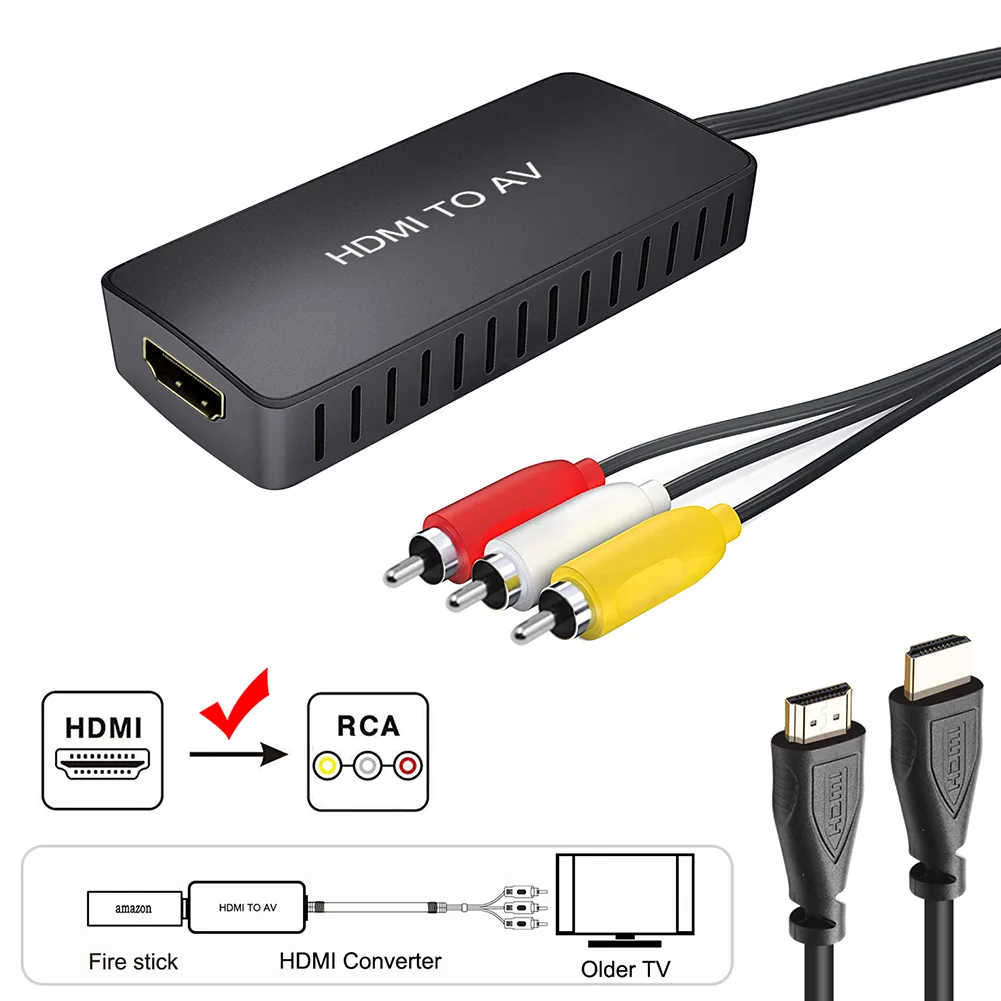 HDMI в AV конвертер аксессуары DVD плеер Сильная Совместимость HD для TV Stick Видео Аудио