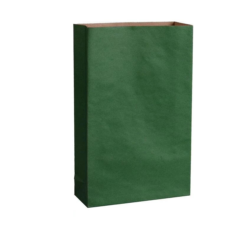 Green LBSISI жизни 5/10 шт. крафт Бумага сумки рождественского печенья подарочные пакеты Еда для упаковки конфет украшения вечерние пользу стойки сумки с палкой - Color: Green