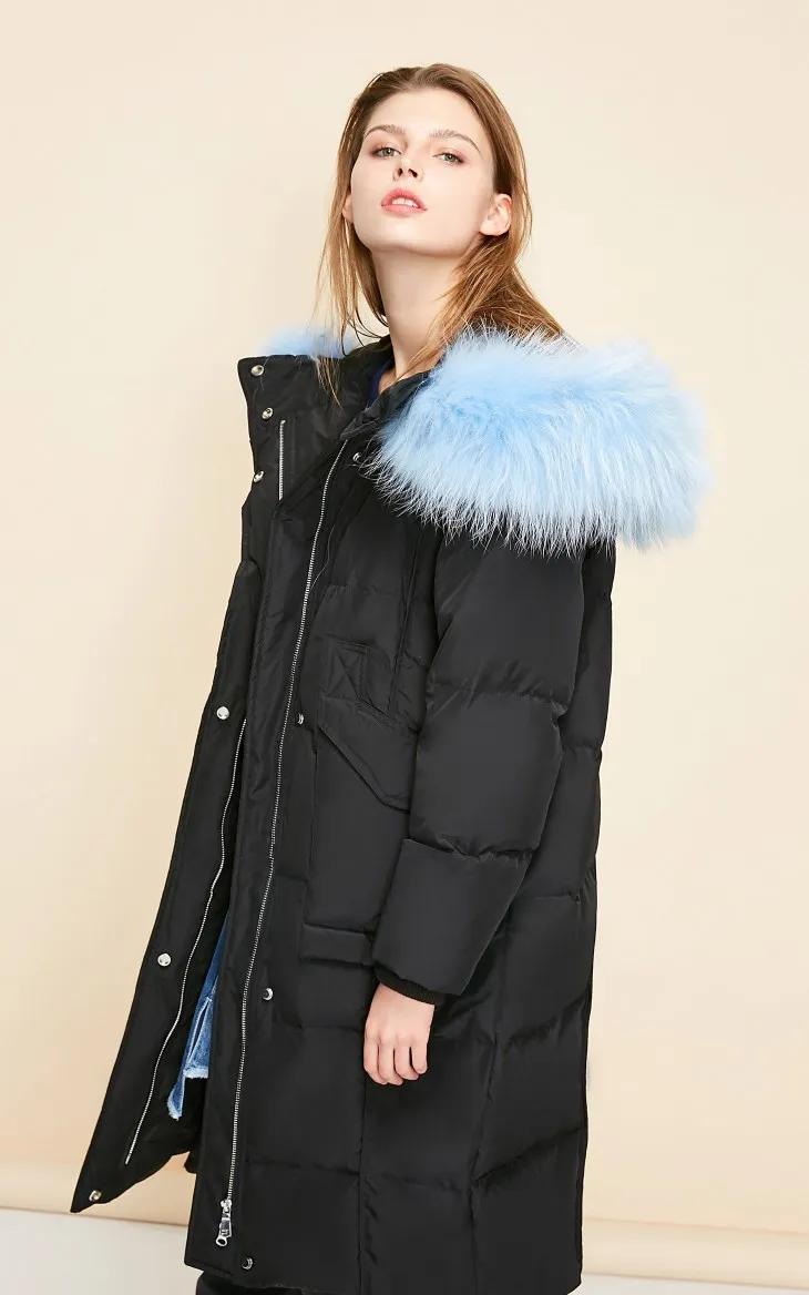 Vero Moda женский съемный мех енота с капюшоном с длинными рукавами пуховик пальто | 318412550