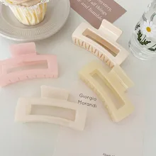 Pinzas acrílicas para el pelo para mujer, accesorios para el cabello, pasadores de moda, joyería de Clip, horquillas huecas geométricas simples, accesorios para el cabello para niña