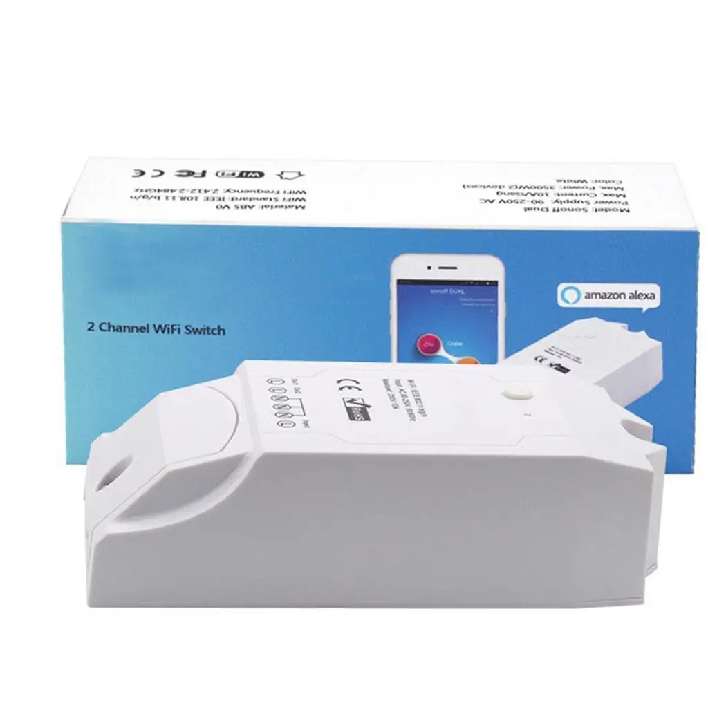

Smart Home Dual Control 2 Gang Wifi Light APP for IOS Android Switch Home 0C-40C Wifi Remote Controller WiFi