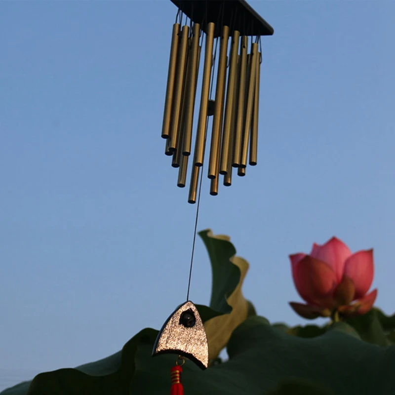 Large Lucky Wind Chimes Metal 16 Tube Anti-rust Garden Wind Chime Hanging Decorations