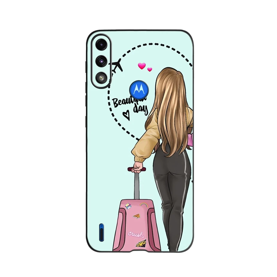 Durable Silicone Phone Back Cover - Soft TPU Protection for Motorola Moto E7 Series