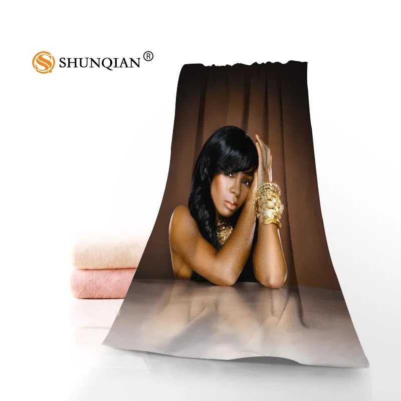 Custom Kelendria Kelly Rowland 35x75cm Face Towels Facecloth Bamboo Fiber Washcloth Quick drying Sports Towel - Цвет: 1