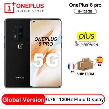 

Presale Global Version Oneplus 8 Pro 5G Smartphone Snapdragon 865 8G 128G 6.87 120Hz Fluid Display 48MP Quad 30W Wireless Charge