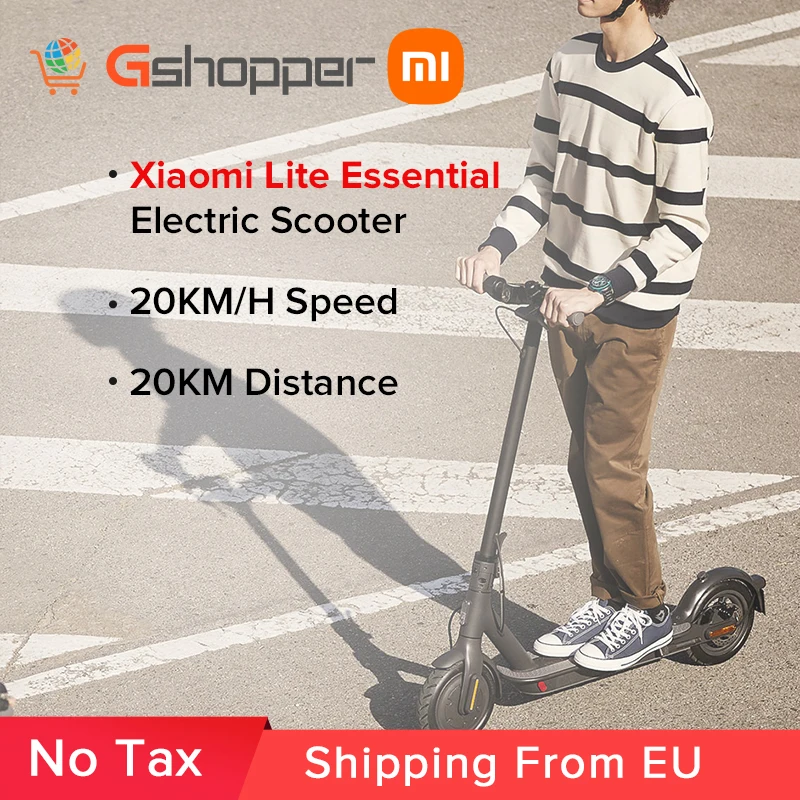 MIJIA-Patinete eléctrico Mi Essential Lite para adultos, Scooter inteligente, Mini, plegable, 20 km/h