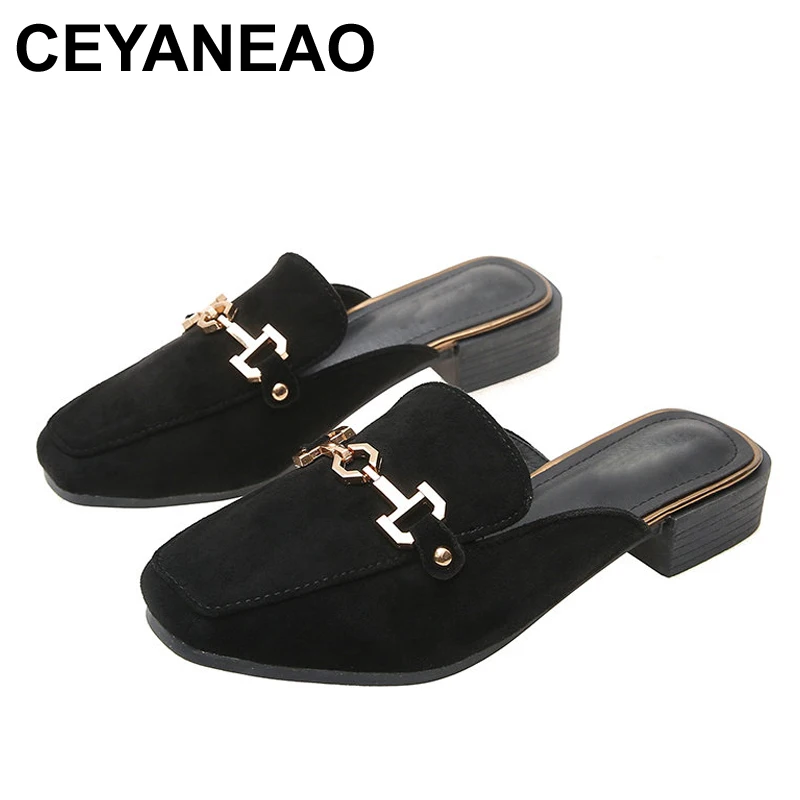 CEYANEAO/Size34-43 обувь для девочек из флока; квадратные носки; уличные кроссовки; женская обувь; сезон весна-осень; женская обувь на толстом каблуке; женская обувь для отдыха