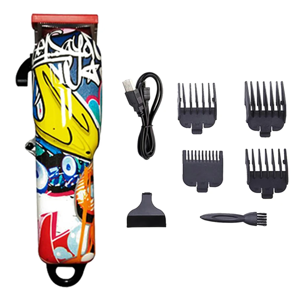 Máquina de Cortar Recarregável sem Fio Cabelo para Homens Salão de Beleza Kit de Corte Profissional Cabelo Elétrica Barbeiro Trimmeer Kit 3 sem fio kit de corte cabelo para