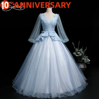 

OllyMurs Color Prom Dress Opera Performance New Spring and Summer 6 Layer 3D Flower Fluffy Thin Shoulder Dress Free Shipping