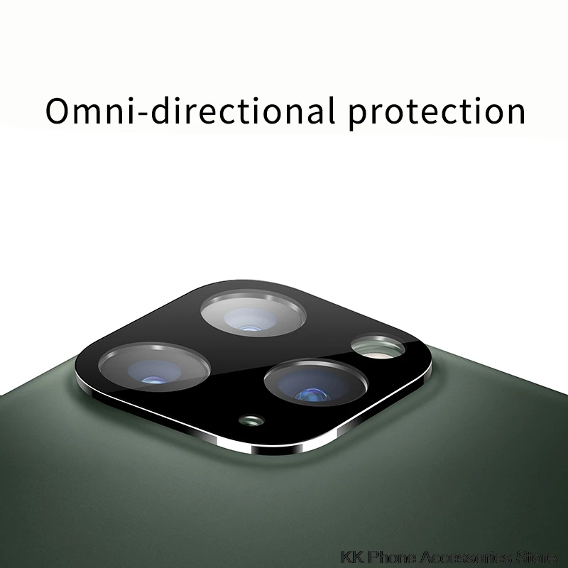 Для iPhone 11 Pro Max 11 металлический защитный чехол для объектива камеры с алюминиевым кольцом для iPhone 11 Pro Чехол из закаленного стекла для объектива мобильного телефона