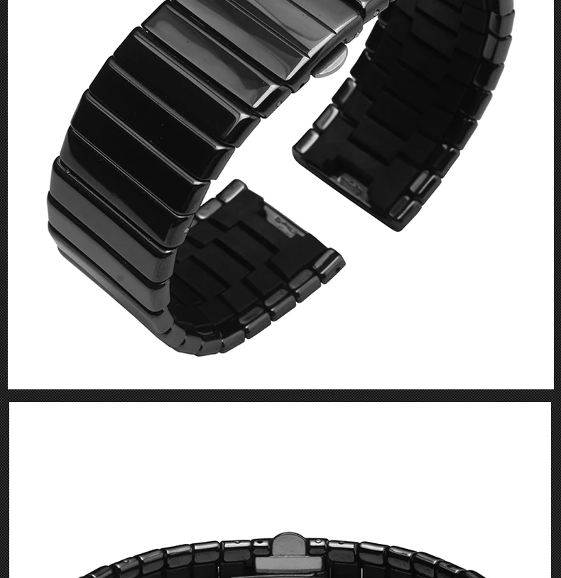 Для RADO черный алмаз керамика цепь Интегральная керамическая серия ремешок для часов мужские часы водонепроницаемые 19 мм 24 мм 27 мм