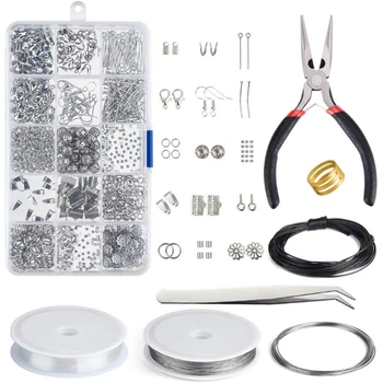 

Jewelry Making Kit Jewelry Findings Starter Kit Jewelry Beading Making and Repair Tools Kit