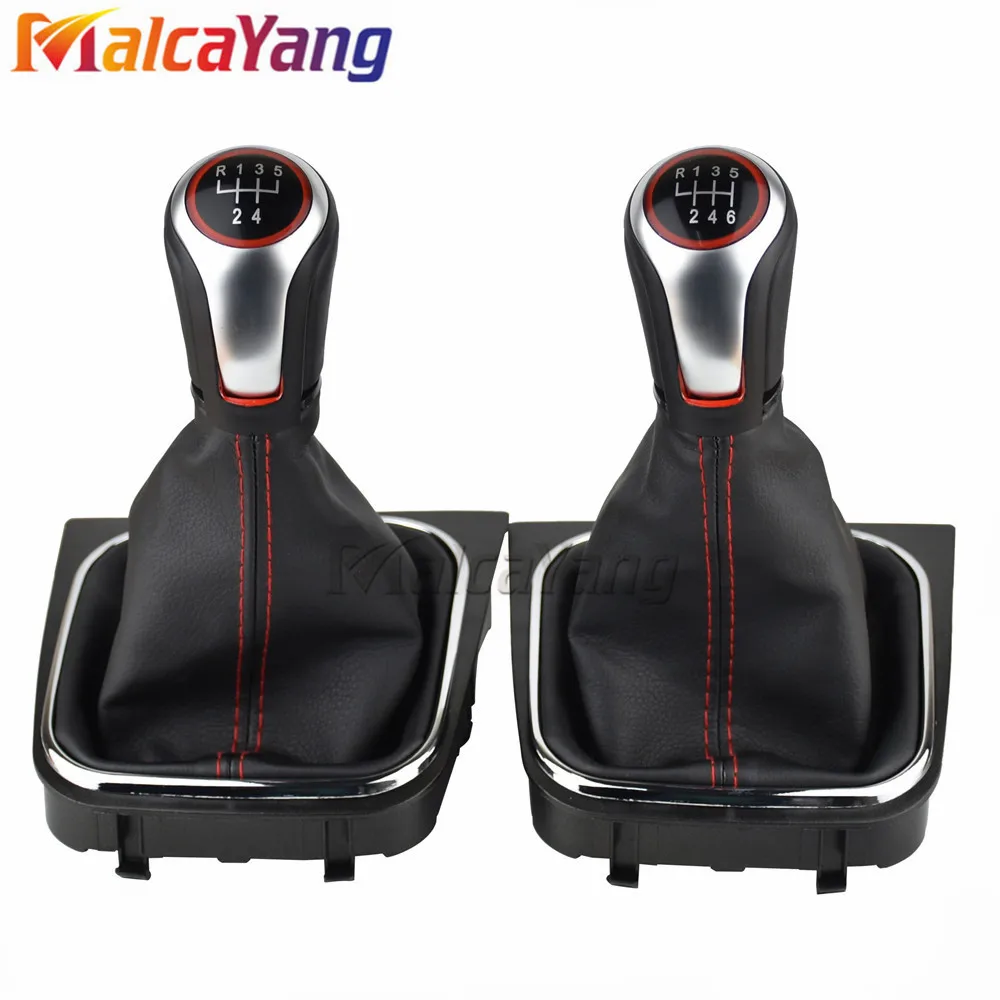 Ручка переключения передач из натуральной кожи Gaitor Boot 5 6 скоростей для V-W Volkswagen Golf V 5 Golf VI 6 GTD G-TI R20 Sport EOS Je-tta Scirocco