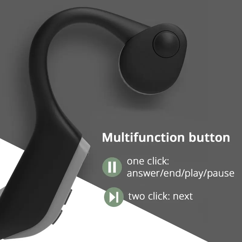 Bluetooth 5,0 гарнитура с костной проводимостью IP56 водонепроницаемые спортивные наушники с креплением на шее Беспроводные наушники с микрофоном