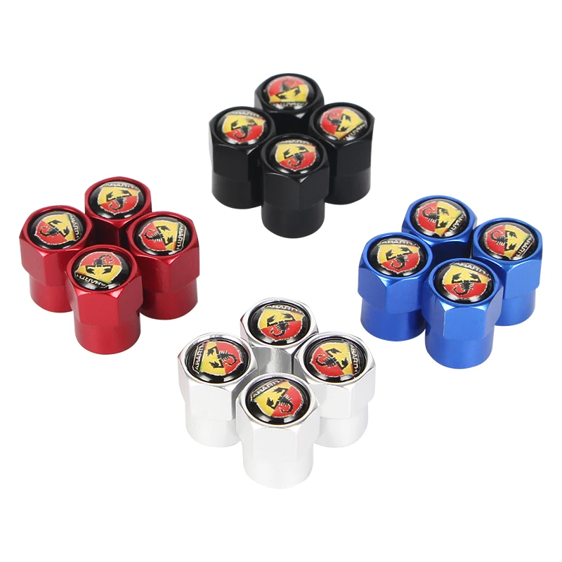 Vástago de válvula de neumático para coche, cubierta para Fiat abarth 500, 500L, 124, Spider Coupe, Panda, Doblo, Qubo Tipo, accesorios, 4 Uds., nuevo