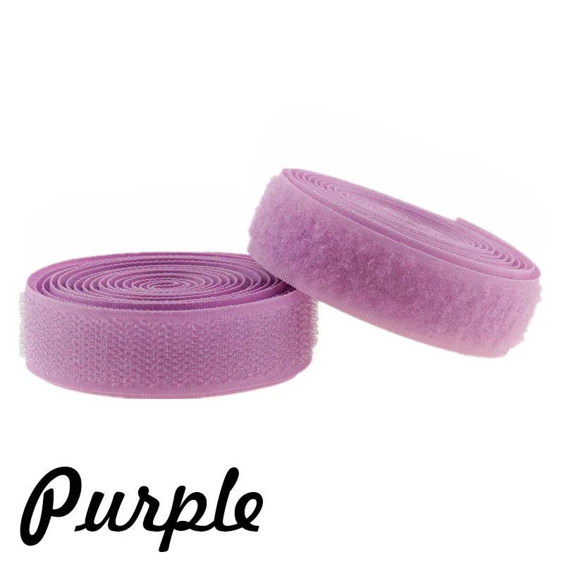 2 м 2,0 см Velcros без клейкой застежки нейлоновая волшебная лента полоса Швейные аксессуары крюк и петля - Цвет: Purple