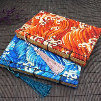 

thread-mounted cloth gifts Chinese style pastoral series cloth art Guanlan school supplies notebook notebooks for students