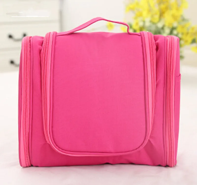 Pink Многофункциональный креативный подвесной крючок, двойная открытая сумка для мытья, большая емкость, водонепроницаемая косметичка для путешествий - Цвет: Pink