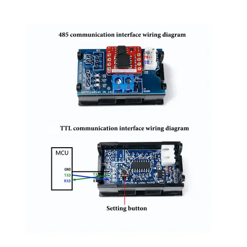 Taidacent Intelligent Voltmeter DC Digital DC Voltage Meter with Modbus-RTU TTL RS485 Interface DC Voltage Panel Meter - Image 3