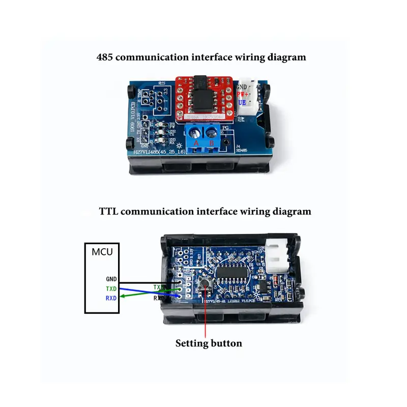 Taidacent Intelligent Voltmeter DC Digital DC Voltage Meter with Modbus-RTU TTL RS485 Interface DC Voltage Panel Meter - Image 3