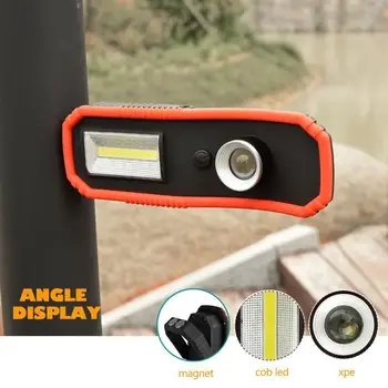 

LED Flashlight With Magnetic Hanging Hook Work Lamp For Auto Repair Hiking Work Light Super Bright Home Light