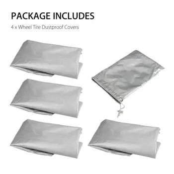 

4 Pcs Good Waterproof Wheel Tire Covers Sun-proof For RV Trailer Camper Truck 32inch Universal Exterior Protector