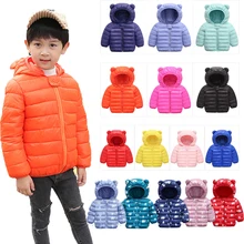 FAVSPORTS/осенне-зимние теплые куртки для мальчиков, пальто для маленьких девочек, куртки г. Детская верхняя одежда с капюшоном, пальто 15 стилей, детская одежда