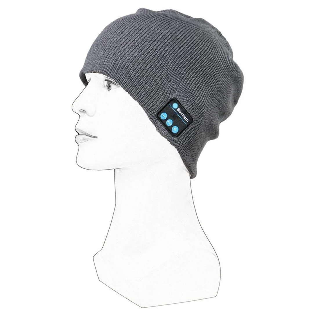 

Hat Wireless Headphones Bluetooth Omfortable To Wear Bluetooth 4.2 Music Hat Winter Warm Beanies Knitted Hat with Mic for Sports