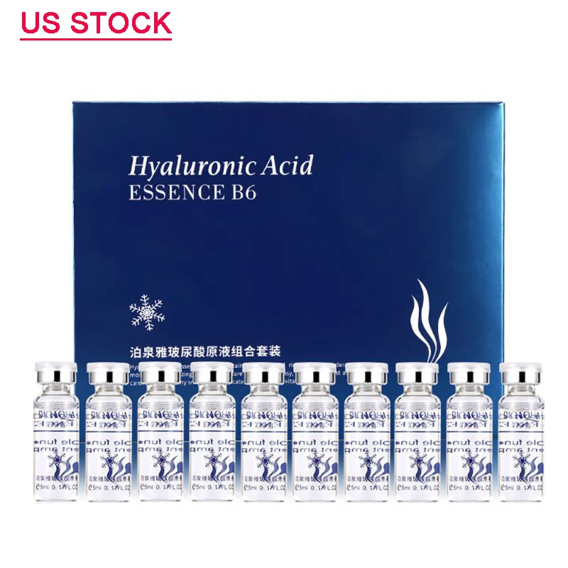 

10pcs*5ml Hyaluronic Acid Vitamins Serum Moisturizing moisturizing Anti Wrinkle Aging Collagen Skin Care