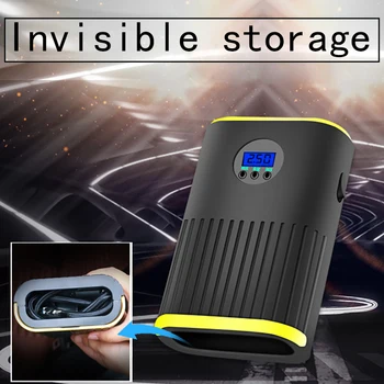 

Portable Car Air Compressor Black Yellow DC 12V Digital/Pointer Tire Inflator Auto Air Pump Car Motorcycle LED Light Tire Pump