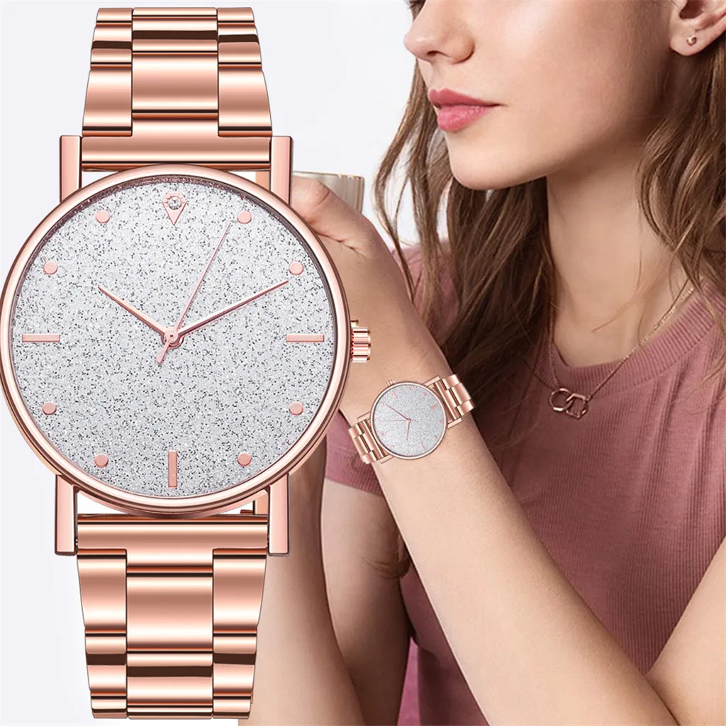 

2019 Fashion Women's steel Bracelet Watches Luxury Diamond Star dial Ladies Dress Clocks Quartz Analog Montre femme Casual Watch