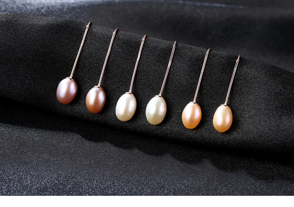 

S925 sterling silver simple wild pearl earrings ladies earrings MGB05