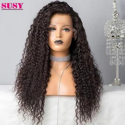Brazilian Kinky Curly 4x4 Lace Closure Wig 30 Inch Curly Lace Front Human Hair Wigs For Women Human Hair T Part Lace Frontal Wig
