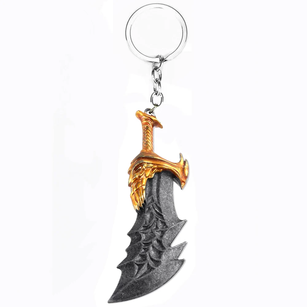 RJ новая игра Бог войны брелок Kratos маска топор нож брелоки в виде оружия Мстители Тор молот Llavero для мужчин аксессуары для машины, сумки - Color: K545