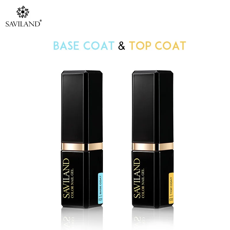 BASE TOP COAT Saviland новая бутылка губной помады портативная основа и верхнее покрытие длинный прочный ноготь Гелевый лак прозрачная; Нейл-арт лак - Цвет: BASE TOP COAT