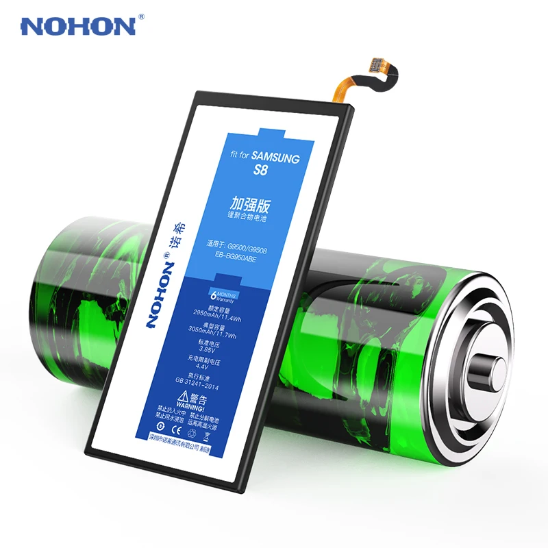 NOHON Батарея для samsung GALAXY S8 S7 S6 S5 S4 i9500 i9505 G900F G920F G930F G950F Замена литий-полимерные батареи