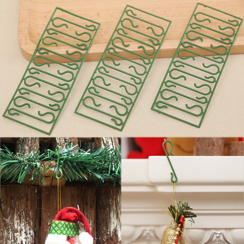 

10PCS/50PCS/100PCS For Home Dolls Santa Claus Hanging Hooks Christmas Ornaments Hooks Pendants Christmas Tree Decoration