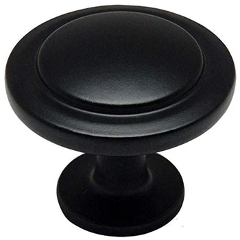 

Light Black Cabinet Hardware Round Knob, Black Mushroom-shaped Handle