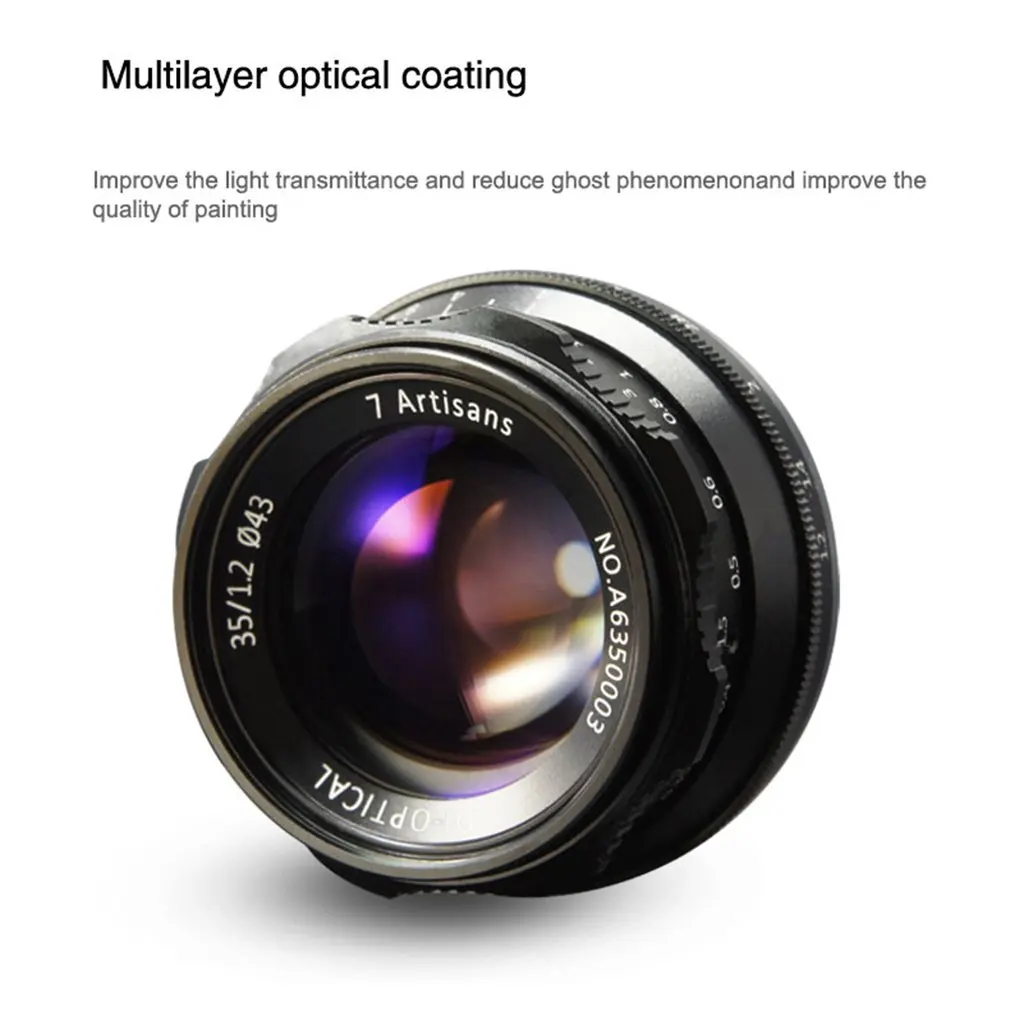 7 artisans 35 мм F1.2 Prime объектив для всех одиночных серий для SONY для Fuji для Canon для камер M43 аксессуары
