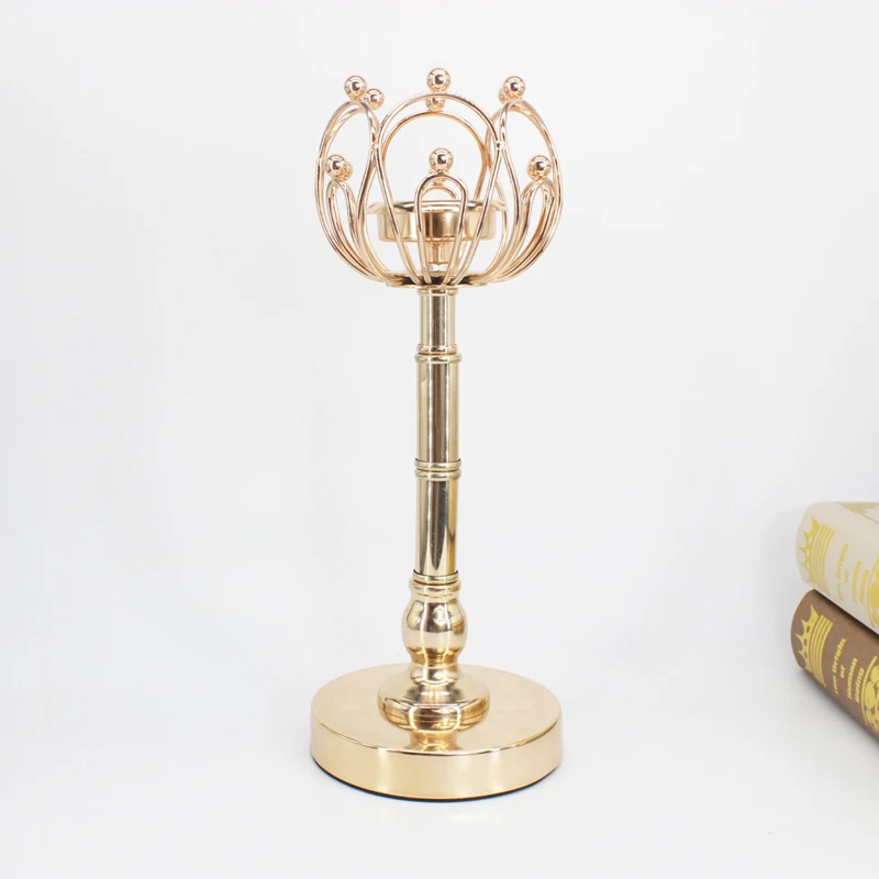 Single Candle Holder Delicate Candle Stand Center Table Candlestick Wedding Centerpiece Christmas Home Decoration