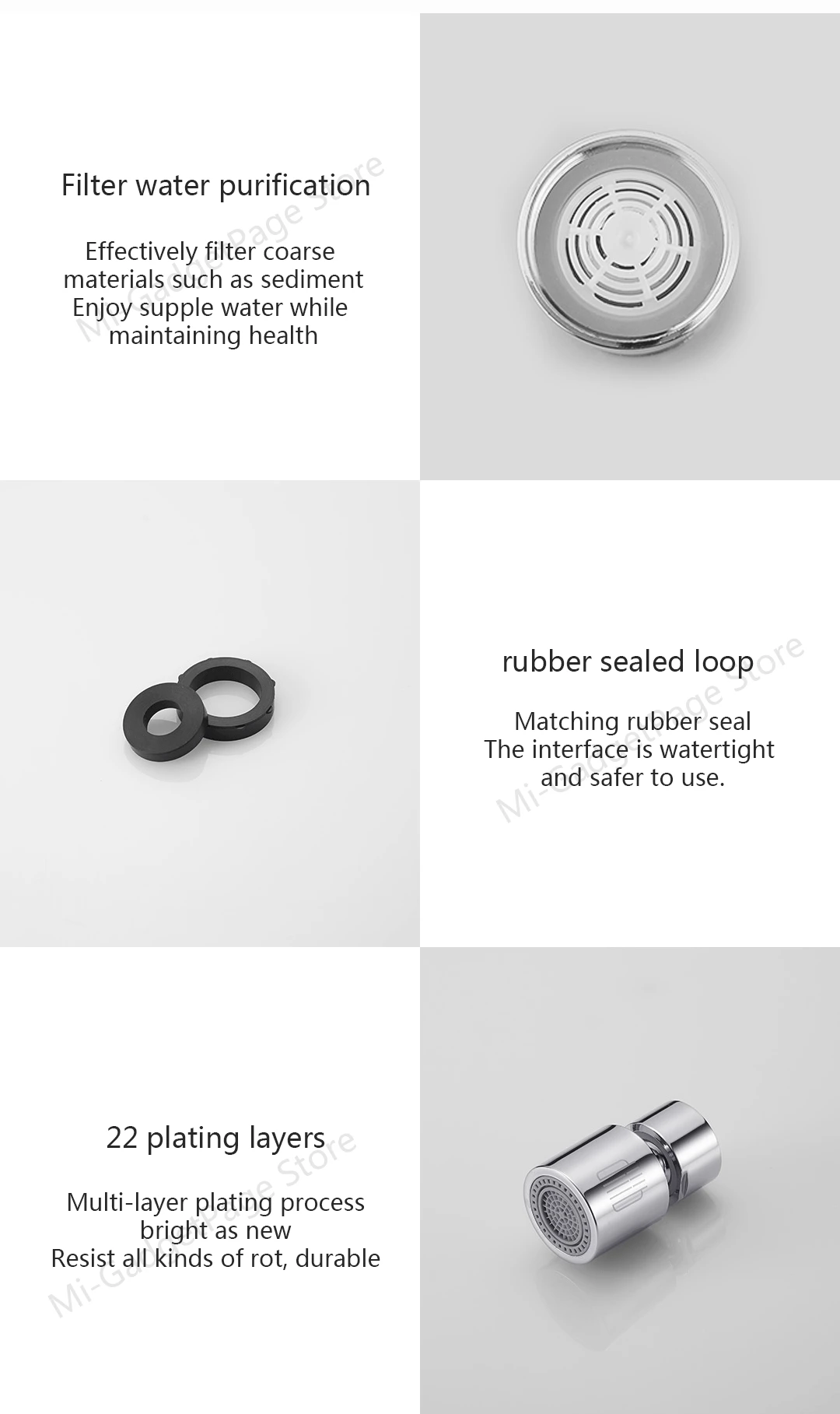 Xiaomi DABAI двойной функциональный смеситель bubbler кухонный аэратор фильтр для воды диффузор экономичная насадка аэратор для крана