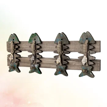

1 Pc Fish Bone Shape Decorative Mediterranean Style Hook for Hotel Home