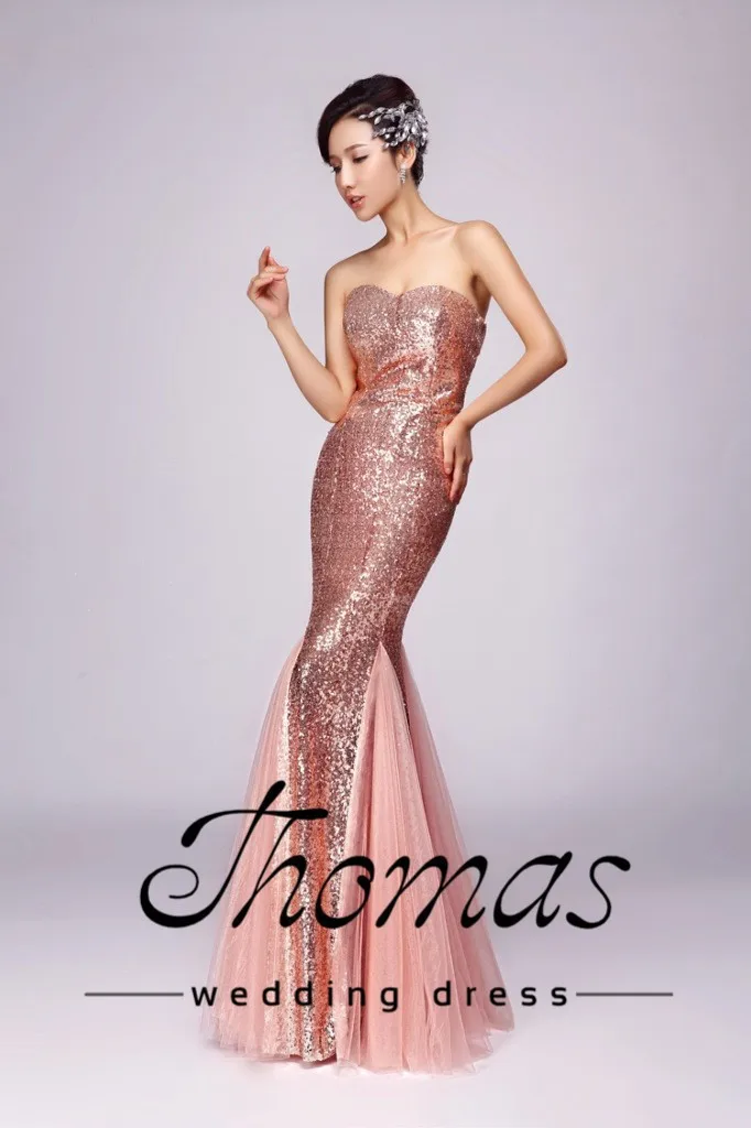 Frete grtis senhoras sexy' querida sereia tule lantejoulas longo vestido de noite formatura vestido