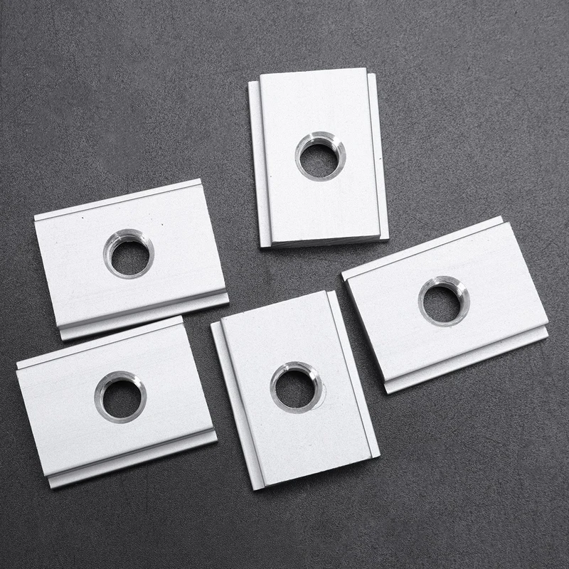 HLZS-5Pcs M8 T-Track слайдер раздвижная гайка из алюминиевого сплава т слот гайка для деревообработки инструмент Джиги винт слот крепеж