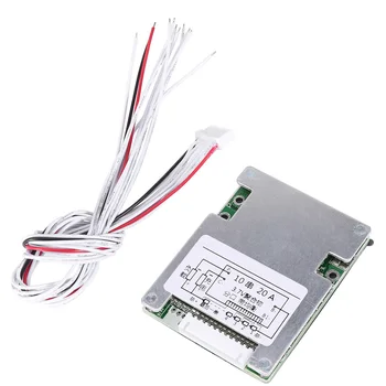 

36V 20A 10S Lithium Polymer Battery Protection Board With Cable Wire Li-Polymer Battery BMS Board With Balancing​​ Function