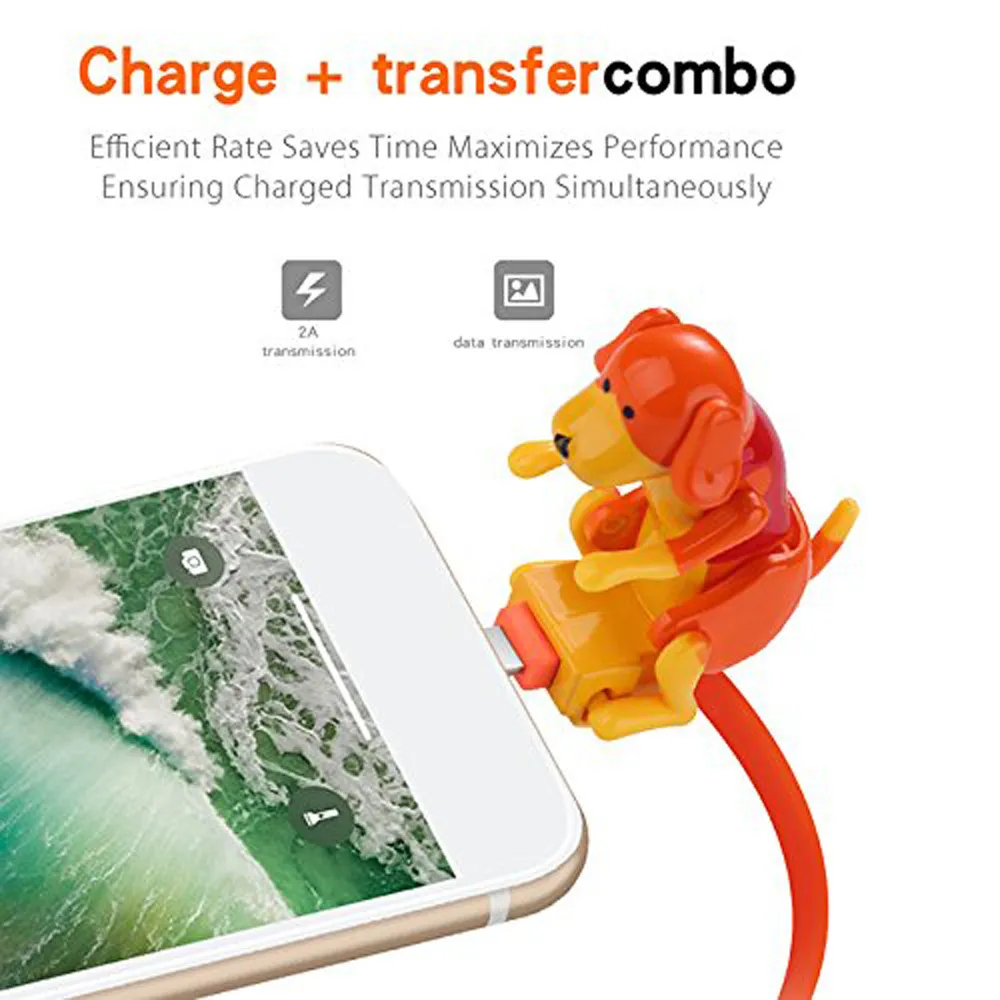 Милая оранжевая мини-зарядная станция 1 м для собак кабель зарядки и передачи