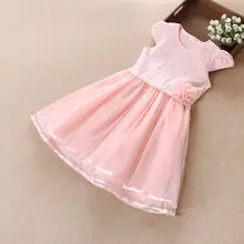 Robe d'été en maille et dentelle pour filles, motif floral brodé, sans manches, vêtements de princesse pour grands enfants, adorable, pour amoureux, 2022